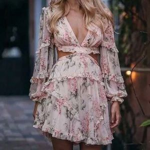 Chiffon Spaghetti Strap Cross Backless
Dress